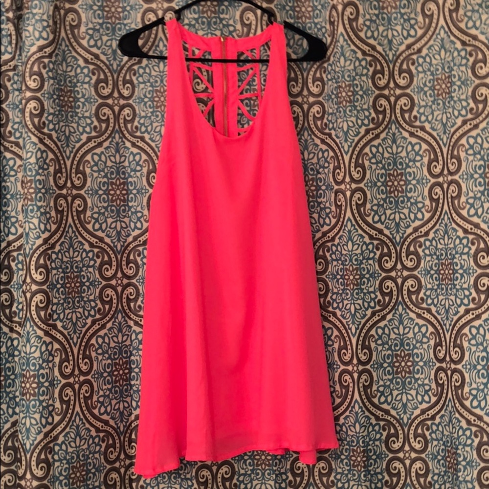 Hot pink dress